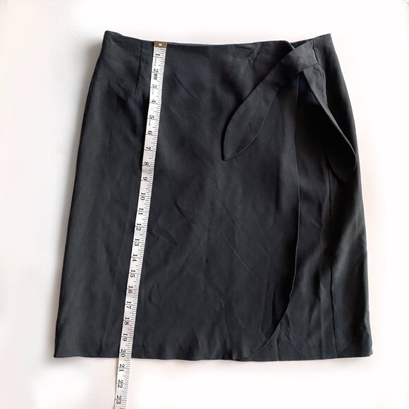 Tori Richard 100% Silk Ash Gray Wrap Skirt Women’s Mini A-Line Size 8 - Picture 6 of 7